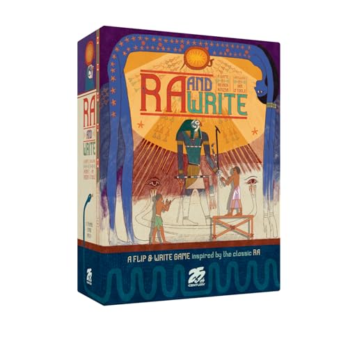 Ra and Write – Jogo de estratégia Flip-and-Write por Reiner Knizia & 25th Century Games | Idades 12+ | 2–5 jogadores | 30–45 min