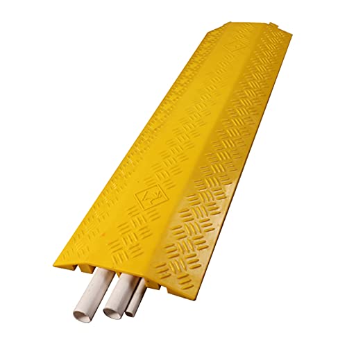 Protector de cable resistente para uso en interiores y exteriores, cubierta de corrector de cable de un solo canal para cables y mangueras