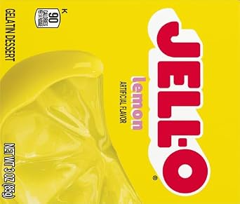 Jell-O Lemon Gelatin Dessert Mix, 3 oz Box (Pack of 3)