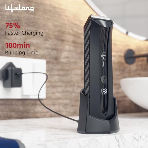 Image of Lifelong Body Trimmer for Men All in One|Private Parts & Body Trimmer for Man|Waterproof Groomer for Chest, Arms, Underarms, Pubic Hair, Legs|Clean Shave Full Body Shaver|Ceramic Blade|100Min Runtime