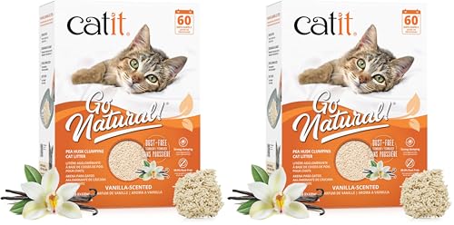 Catit Vai naturale! Sabbia Piselli, Aroma Vaniglia 5,6 kg (Confezione da 2)