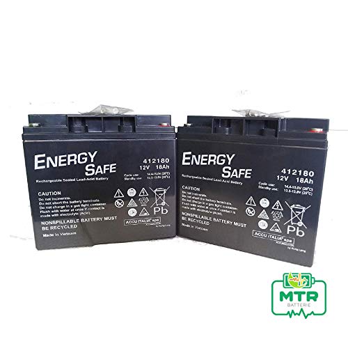 juego de 2 baterías recargables para UPS 12 V 18Ah