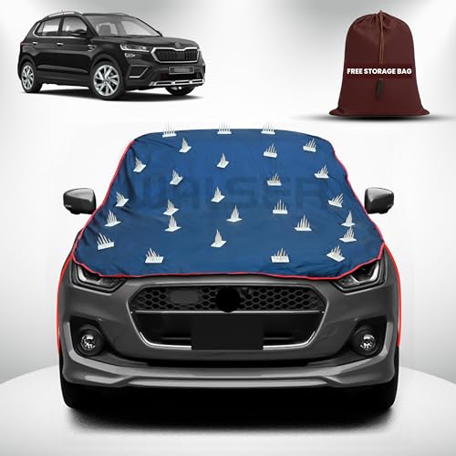 Image of WALSER Spike Car Cover for Skoda Kushaq | Anti-Climb Nail Guard for Dogs & Monkeys | Protects Bonnet, Roof & Dicky | UV, Dust & Snow Protection | Spike Cover with 4 Adjustable Hook