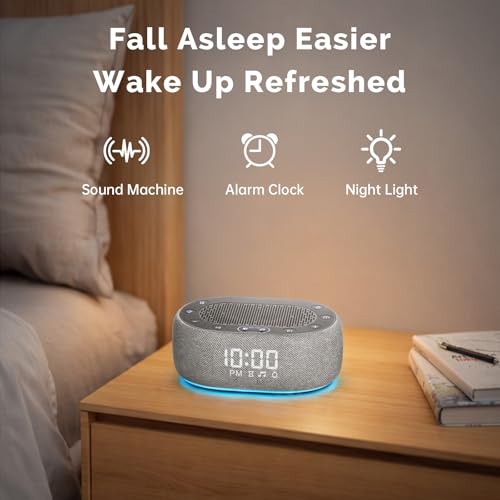 1Mii White Noise Machine with Alarm Clock, Sound Machine for Sleep for Adult Baby, Smart - image 2