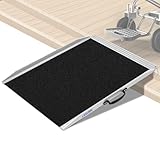 LIEKUMM 91 x 73 cm Wheelchair Ramp, 300 kg Load Capacity Aluminum Mobility Scooter Ramp with Non-Slip Surface, Webbing Handles, Wheelchair Ramps for Doorways, Steps, Stairs, Curbs
