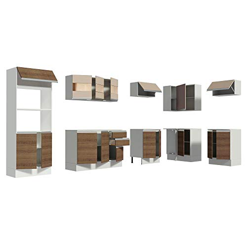 Cozinha Completa 100% Mdf Madesa Smart Modulada de Canto