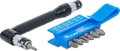 Foto di BGS Diy 20805 | Cacciavite ad angolo con 7 inserti a doppia punta | attacco esagono esterno 6,3 mm (1/4") | 8 pz.