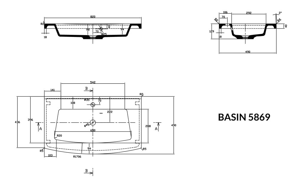 Badmöbel Bella 80 mit runder Front SoftClose lackiert weiss matt