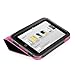 GMYLE(TM) Black PU Leather Hot Pink Interior Slim Folio Magnetic Flip Stand Case Cover with Sleep/Wake Function for Barnes & Noble Nook HD 7