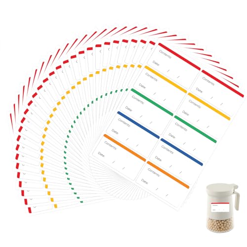 300 Piezas Etiquetas para Congelador Fáciles de Despegar, Etiquetas para Productos Congelados Adhesivas Etiqueta de Fecha para Alimentos Pegatinas para Artículos De Cocina para Alimentos Cocina