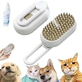 Catzcomfort Cleaning Brush, Catz Comfort Brush, Catzcomfort Steam Pet Brush/Spray Function, 3 In1 Self-Cleaning Steamy Cat Brush, Pet Steam Brush Cat Dog Cleaning Steamy Spray (white)