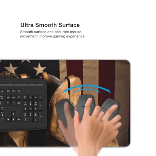 Tapis de souris XXL imperméable antidérapant avec bords cousus pour bureau