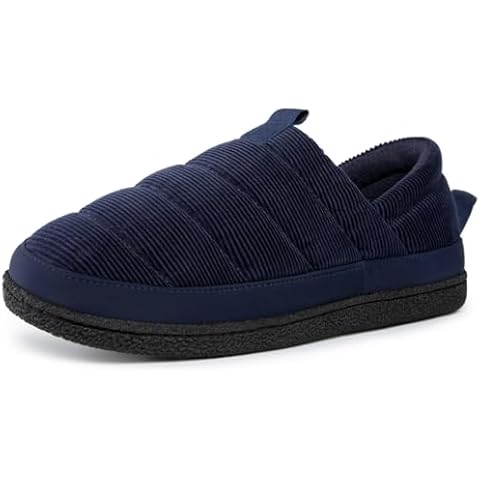 EverFoams Men's Quilted Memory Foam Slippers Cover