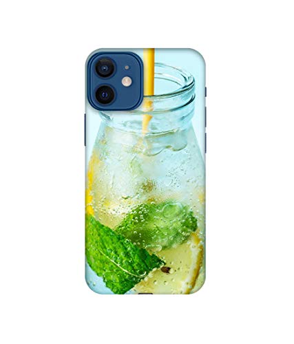 Image of Amazon Brand - Solimo Designer Lemon Juice 3D Printed Hard Back Case Mobile Cover for Apple iPhone 12 Mini