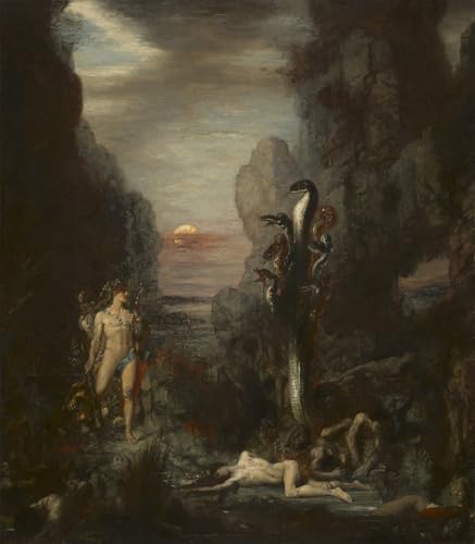 Affiche Hercule et l'hydre Gustave Moreau pour déco chambre vintage