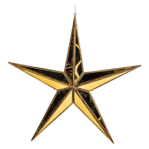 EUROCINSA Ref.27011 Estrella Colgante de Espejo Oro 38cm. 4uds, Dorado, Talla única Cover
