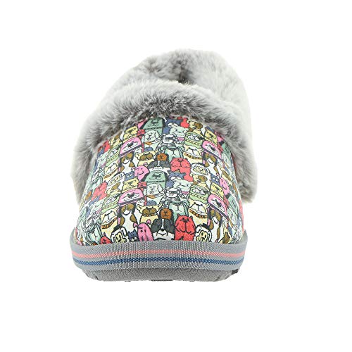 Skechers Skechers womens Slipper, Gray Multi, 8.5 US