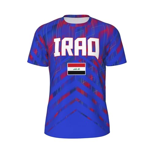 DABOYOZHZH Iraq Flag Cool Iraqans (14) Sports Jersey Mesh T-Shirt 3D Print for Running Cycling Soccer Tennis Fitness Climbing Shirts