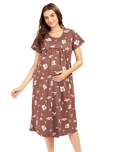 Image of AV2 Women Cotton Calf Length Feeding Nighty