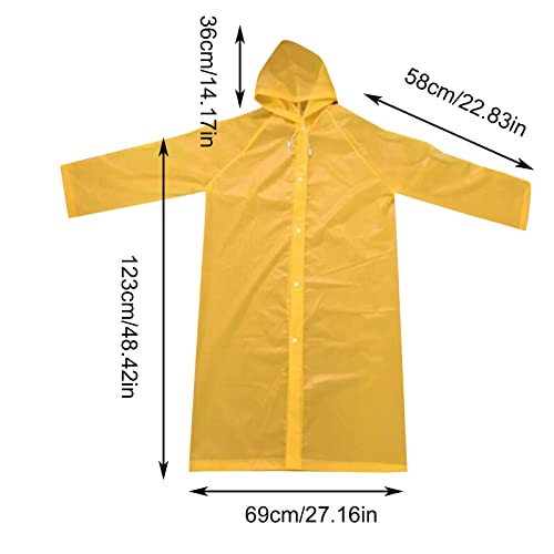 Rain Ponchos for Adults, Eva Material Waterproof Quick-Dry Fabric Rain Ponchos Hoodie with Drawstring Adjustment for Outdoor，Blue - image 2