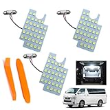 OTORAM互換 トヨタ ハイエース200系/レジアスエース LEDルームランプ 3点セット 4型/5型/6型/7型 DX標準対応 純正交換 ホワイト 爆光 車内照明 フロント/センター/リアランプ カスタムパーツ 取付簡単 [並行輸入品]