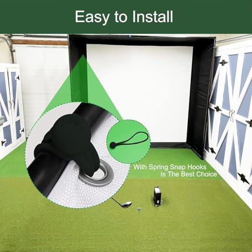 Golf Simulator Impact Screen con ojales y cuerdas miniatura 6