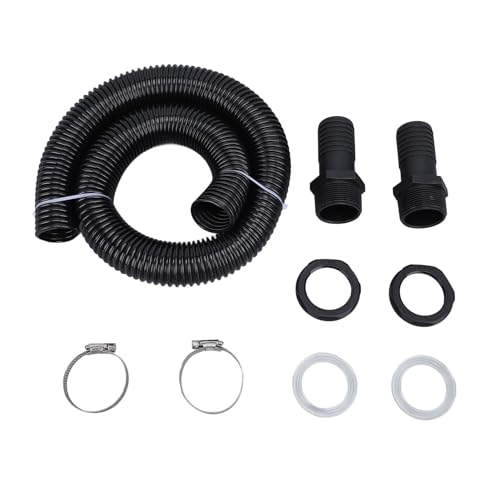 Denash Rain Drum Hose Connector Kit Efficiently Linking Rain Barrels for Water Collection Garden Irrigation Plastic 39.4 Inch for Environmental Enthusiasts (No Hole Opener)