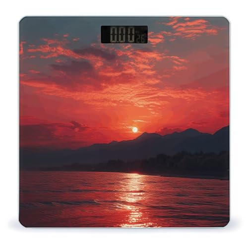 Báscula Digital de Baño Fiery Red Sunset 26x26 cm miniatura 1