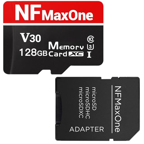 Tarjeta de Memoria MicroSD 128 GB con Adaptador SD – SDXC Clase 10 hasta 100 MB/s – Compatible con 4K, GoPro, Cámara, Dron, Samsung, Teléfono, Tableta, Nintendo DS