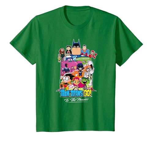 Teen Titans Go! To the Movies Hollywood Camiseta, Niños, Verde Kelly, 12 años