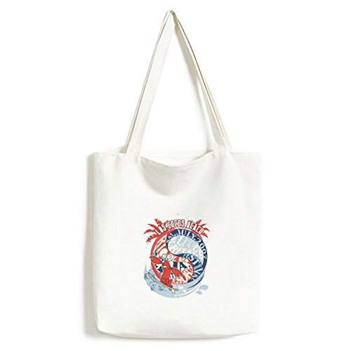 Sac fourre-tout homard de plage en tissu lavable de 33 x 40 cm multi-usage