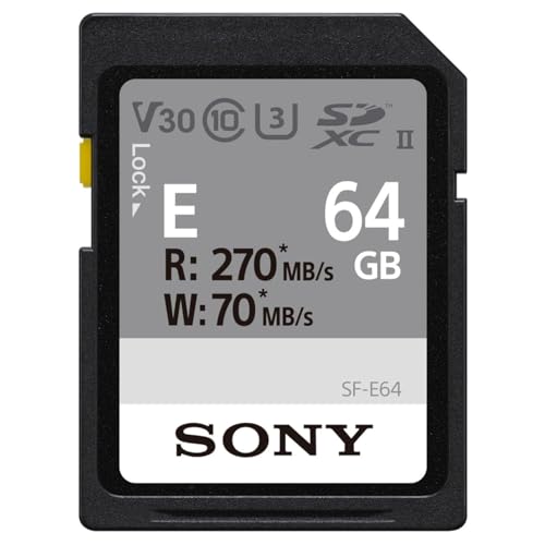 Tarjeta SD Sony 64GB SFE-64-A, rendimiento profesional para fotografía digital