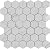 Simple Tile - Engineered Marble Mosaic Tile for Kitchen Backsplash, Bath Bathroom Floor, 2" Hexagon Collection", 2"X2" Hexagon, 12"X12"X5/16", Honed (Calacatta White, Sample Swatch (5.5"X5.5"))