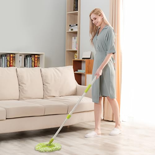 Letyvba Spin Mop Replacement Handle, 360 Degree Spin Mop Pole Handle, Green by Letyvba - Used condition - Image 6