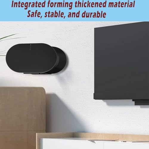Image of Viewlite Upgraded Metal Wall Mount for Era 300 Speaker (Black) - Space-Saving Stand with Special Screw Included, Sleek & Sturdy Design, Compatible with Era 300 Speaker