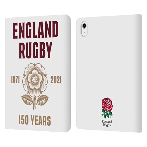 Carcasa de cuero para iPad Air 2020 con diseño exclusivo England Rugby 150 Aniversario
