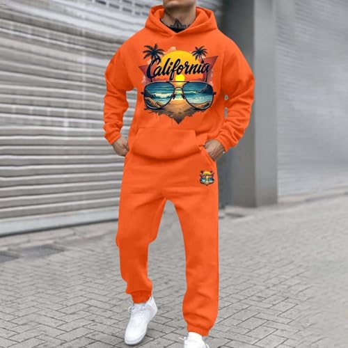 Survêtement à capuche homme orange pour un confort optimal - 2