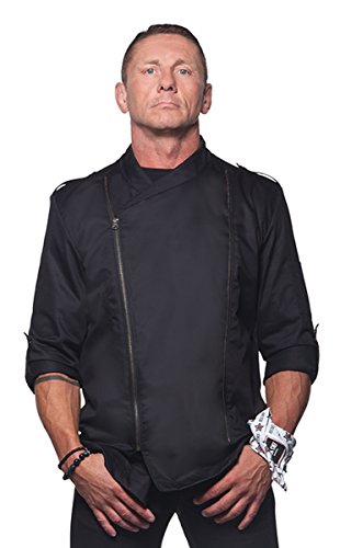 ROCK CHEF Herrenkochjacke schwarz Größe 46