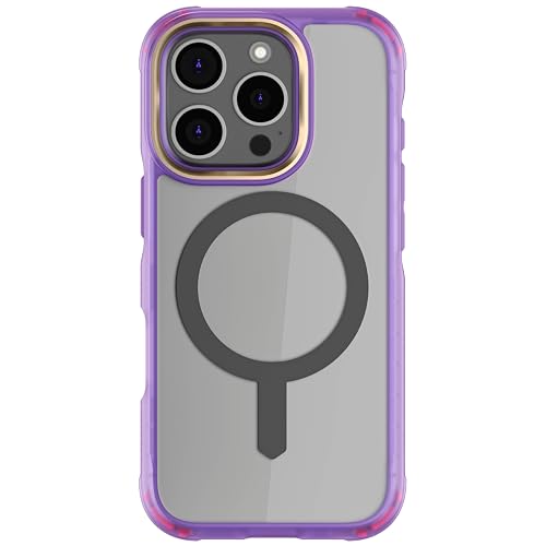 Coque transparente pour iPhone 16 Pro pour éviter les rayures avec MagSafe violet