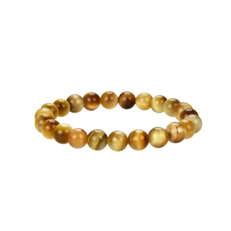 Bracelet oeil de tigre 8mm LKBEADS, idéal pour la méditation et la chance