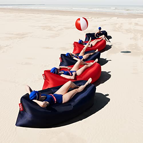 Fatboy Lamzac 3.0 Aufblasbares Sofa - Aufblasbare Couch - Keine Luftpumpe Nötig - Indoor und Outdoor Luftsofa - Wasser- und Schmutzabweisende Mini Couch aus Polyester - 200 x 90 x 50 cm - Dunkelblau