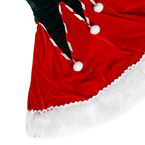 Vestido Papai Noel - Traje Natal Feminino Conjunto Com Cinto - Fantasia Papai Noel Feminina Fantasia