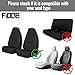 Fioqe High-Density Thickened Composite Fabric Front Seat Covers for Jeep Wrangler TJ 1997 1998 1999 2000 2001 2002, Durability & Foam-Padded Seat Protection-Black