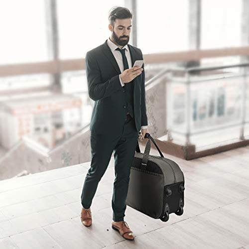 Gonex Rolling Duffle Bag with Wheels, 40L Water Repellent Wheeled Duffel Carry On Luggage with rollers 22 inch Grey