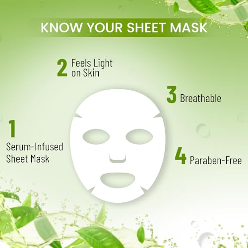Image of Swiss Beauty Tea tree & Salicylic Acid calming Sheet Mask| Serum-infused sheet mask | Calms and purifies acne prone skin | 20ml