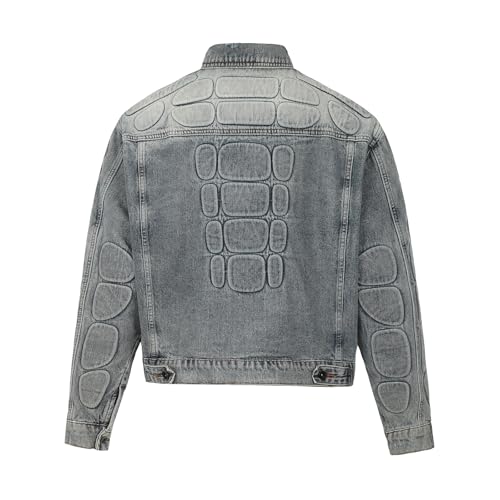 DONCARE Metal button heavy denim jacket vintage wash to make old denim autumn and winter cardigan denim jacket2