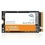 OWC 4.0TB Aura Pro IV, PCIe 4.0 NVMe M.2 2242 ソリッドステートドライブ。
