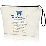 Virfuntaki Graduation Congratulation Gift for Her Class of 2026 Gifts to Friend Daughter Master PHD Degree Gift University College Grad Gifts Graduation Decorations Travel Vacation Makeup Bag Girl