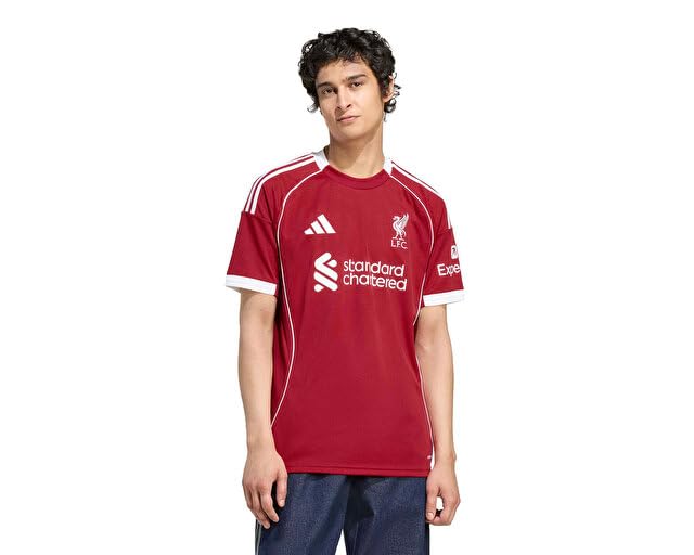 Adidas Camiseta para Hombre del Liverpool FC 25/26 Home + un Regalo Sorpresa (Paquete de 1), Rojo Fresa, L