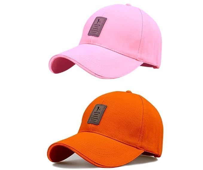 Image of rytoria Combo 3 Pcs Cap for Men and Women Unisex Cotton Caps Adjustable Strap Free Size Summer Sports Cricket Gym Dance